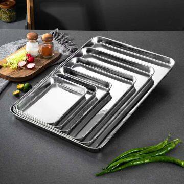 Baking Tray Shallow Metal Container Used for Baking Foods Colorful Pans Stainless Steel Pots, Pans, Kettles photo-3