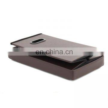 Customized Modern Home Furniture Leather Folding Laundry Basket Stool photo-6