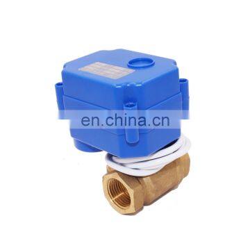 CWX15Q DC5V 2-Way Motor Brass 3/4 inch Valve For IC Card Meters/Water treatment