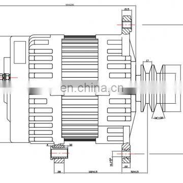 Bus OEM JFZ4400 dc Alternador 48v Auto Parts Alternator 48 Volt 400A DC Alternator 48v Truck Alternator