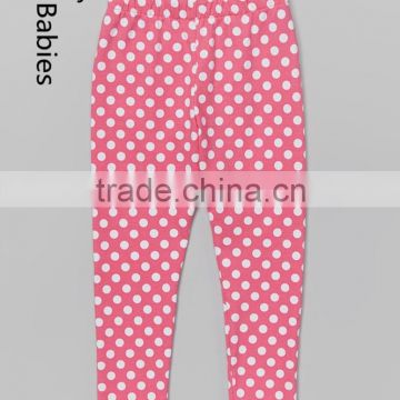 New summer kids clothes for sales girls pink dot printed fabric leggings