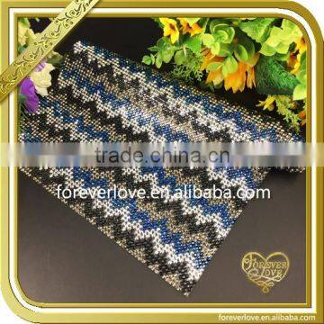 Bling Bling diamond Resin Hot Fix Rhinestone Mesh Trimming In Roll Rhinestone Mesh Sheet FHRM-062