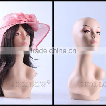 Plastic Head Mannequin,Female Realistic head manikin,Cheap Head,Dispaly Jewelry/ hat /scarf/wig mannequin head H1001