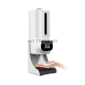 CE k9 pro plus digital LCD temperature test thermal scanner 1200ml infrared sensor automatic soap dispenser with thermometer