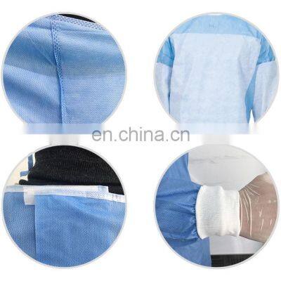 Factory Supplier Waterproof Disposable Non Woven PP SMS Isolation Surgical Gown photo-3