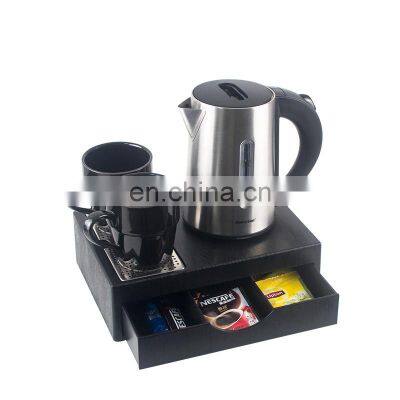 Honeyson new hot hotel 0.6L mini electric kettle drawer tray set