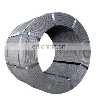 High Carbon 7 Wire 9 53mm Low Relaxation Post Tensioned Cable Pc Steel Strand