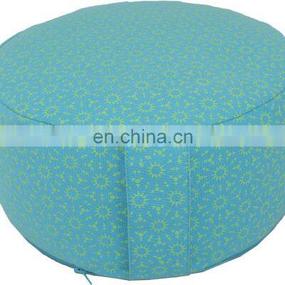 Indian Manufacture Round and non pleated with custom Labels Zafu Meditation cushion