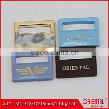 Square Sky-blue Metal Flat Logo Badge photo-5