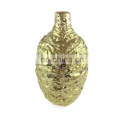 gold goldene living room modern luxury modern abstract porcelain  ceramic flower vase for home decor