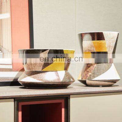 Decal Luxury Modern Ceramic Decoration Large Flower Pot For Home photo-3