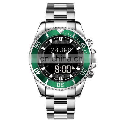 Luxury Skmei 1896 Arabic Islamic Stainless Steel Muslim Prayer Men Azan Watch With Qibla Direction