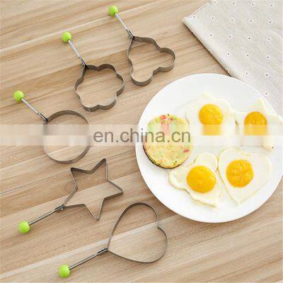 Various Shapes Thickened Cooking Mold Stainless Steel Frying Silver Mold Fried Egg Ring