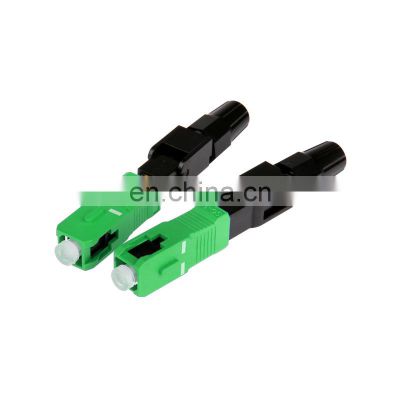 Low Signal Loss SC APC Fast Connector Assembly fiber Optic pre polished field installable Connector