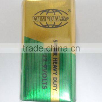 high capacity 9V 6F22 battery