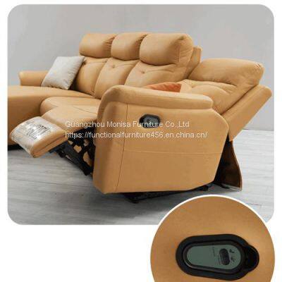 Space Capsule Wash-Free Technology Cloth Chaise Longue Combination Sofa Living Room Theater Minimalist Corner L-Shaped Sponge Fabric Sofa photo-3