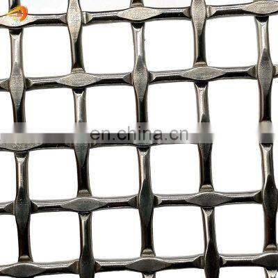 Smooth and Bright Surface Square Decorative Stainless Steel Woven Crimped Wire Mesh