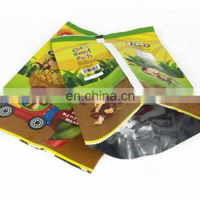 Puffed popcorn chips corn fried snacks food packaging bag with metal effect puffed food nitrogen packaging bags