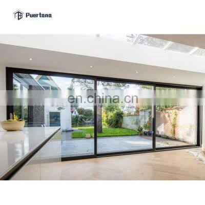 Aluminum Slimline Aluminium Double Glazed Glass Sliding Patio Doors Very Narrow Ultra High Quality Sliding Door