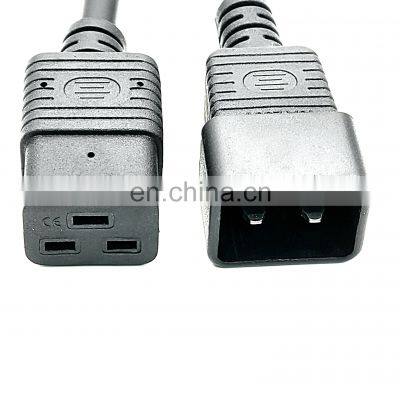 Guangzhou Top quality 14WG full copper C19 to C20 1m 3ft PC Server AC Power Cord Cable