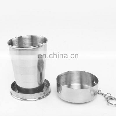 150ML Portable Stainless Steel Foldable Cup Outdoor Travel Collapsible Telescopic Cup Hiking Camping Water Coffee Mug