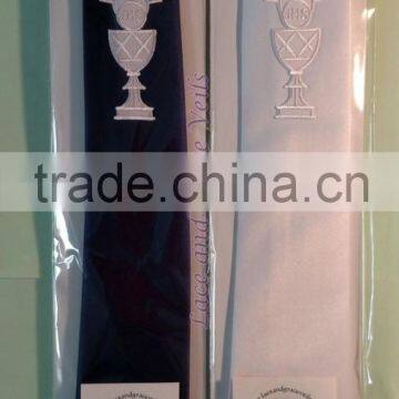 Boys First Communion Tie With Embroidered Cross photo-2
