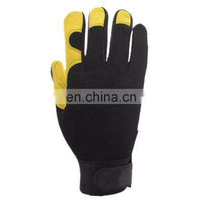 Gants de sécurité en cuir de mouton doux de haute qualité pour les mécaniciens industriels, les conducteurs et le travail photo-4