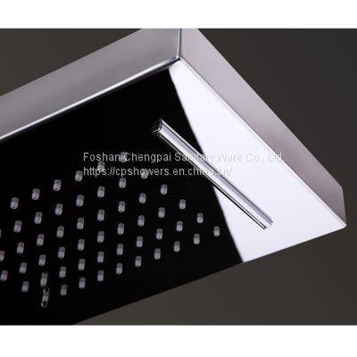 Shower panel shower tower with rainfall waterfall body jet hanheld shower head shower system