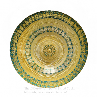 Wholesale Glass Charger Dinner Plate And Fruit Bowl Set For Wedding Restaurant Decoration photo-2