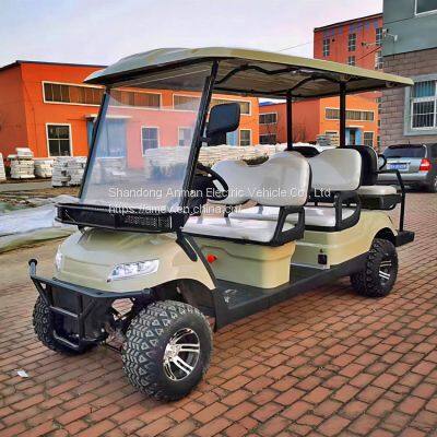 3-row 6-seat electric golf cart battery hunting cart