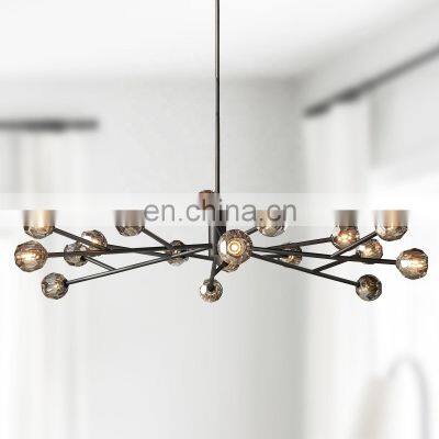 Modern Crystal Molecular Chandelier ceiling Lighting Fixture for Living Room Bedroom Dining Room kitchen island Foyer Lobby