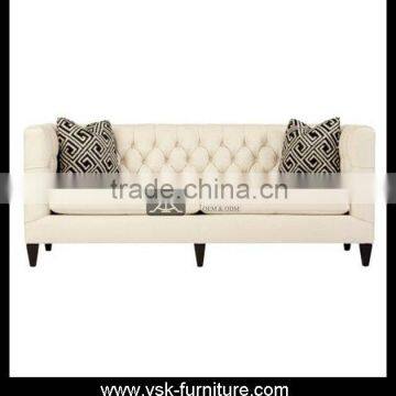 SF-121 Elegant White Modern Lobby Sofa Design With Cushions