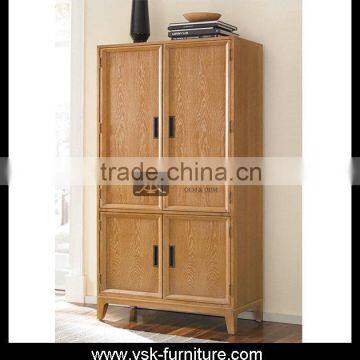 WD-002 Solid Ash Wood Frame Wardrobe