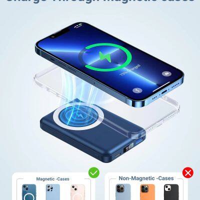 2024 Wireless Power Bank Magnetic Portable Battery Power Bank 100000mAh Large Capacity Power Bank Portatil D007 photo-4