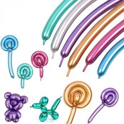 Grosshandel von Ballons - Dicke Latex-Magische Metall-Chrom-Ballons, Geburtstagsballons, Partyartikel, Hochzeitsdekoration, Lange Ballons