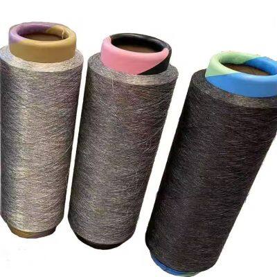 Polyester AB yarn DTY100D/144F 150D/144F/2 S+Z black+white melange colors yarn