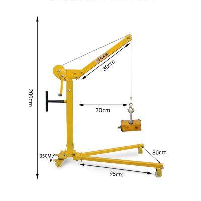 Mobile Mini Crane Portable Small Lift Floor Crane Foldable Shop Crane photo-2