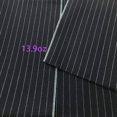 13.9oz Striped Denim Fabric White Selvedge Cotton Wabash Salvedge Jeans Cloth Wholesale WingFly Manufacturer W23192