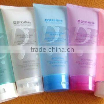 plastic shampoo packing tube with flip-top cap