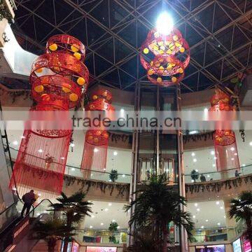 Shopping Mall Four Seasons Decoration Atrium Red Lanterns
