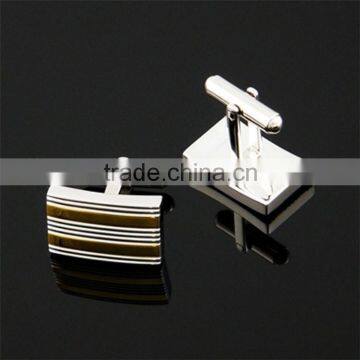 promotional plain custom popular high quality metal cufflinks 1619