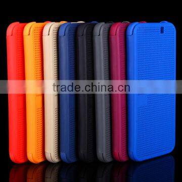 High Quality Full Official Functions Dot View Holder Flip Cover Case for Htc One m9 , Smart View Case for Htc One m9 photo-2