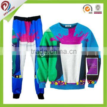 china online shopping plus size embroidery sublimation sweatshirt set