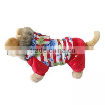 Luxury Fur Flower Cotton Red Dog Clothes photo-6