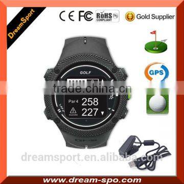 2016 Hot GPS Smart Watch Golf Navigation Watch with 30,000 World Courses, Black/Red