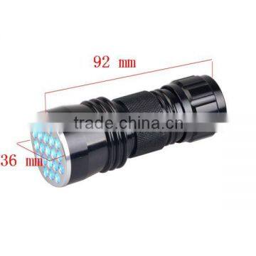 LED UV Flashlight Small 380-385nm Wave Band 21 LED UV Flashlight photo-2