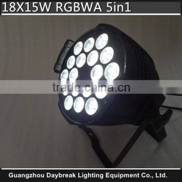 18pcs 15Watt Led Par Light RGBWA 5in1 Full Color Mixing Stage Led Wall Wash Par Light 5/9CH Disco Led Par56/64 Can Lighting Good photo-3