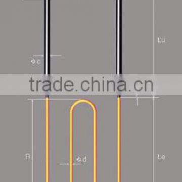 W shape MoSi2 heating element