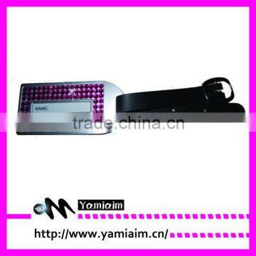 Promotional gift Yiwu Supplier crystal luggage tag Custom logo