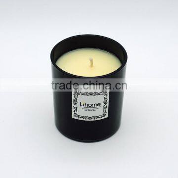 Black Glass Candle Jar,black Candle Holder With Color Ribbon photo-5